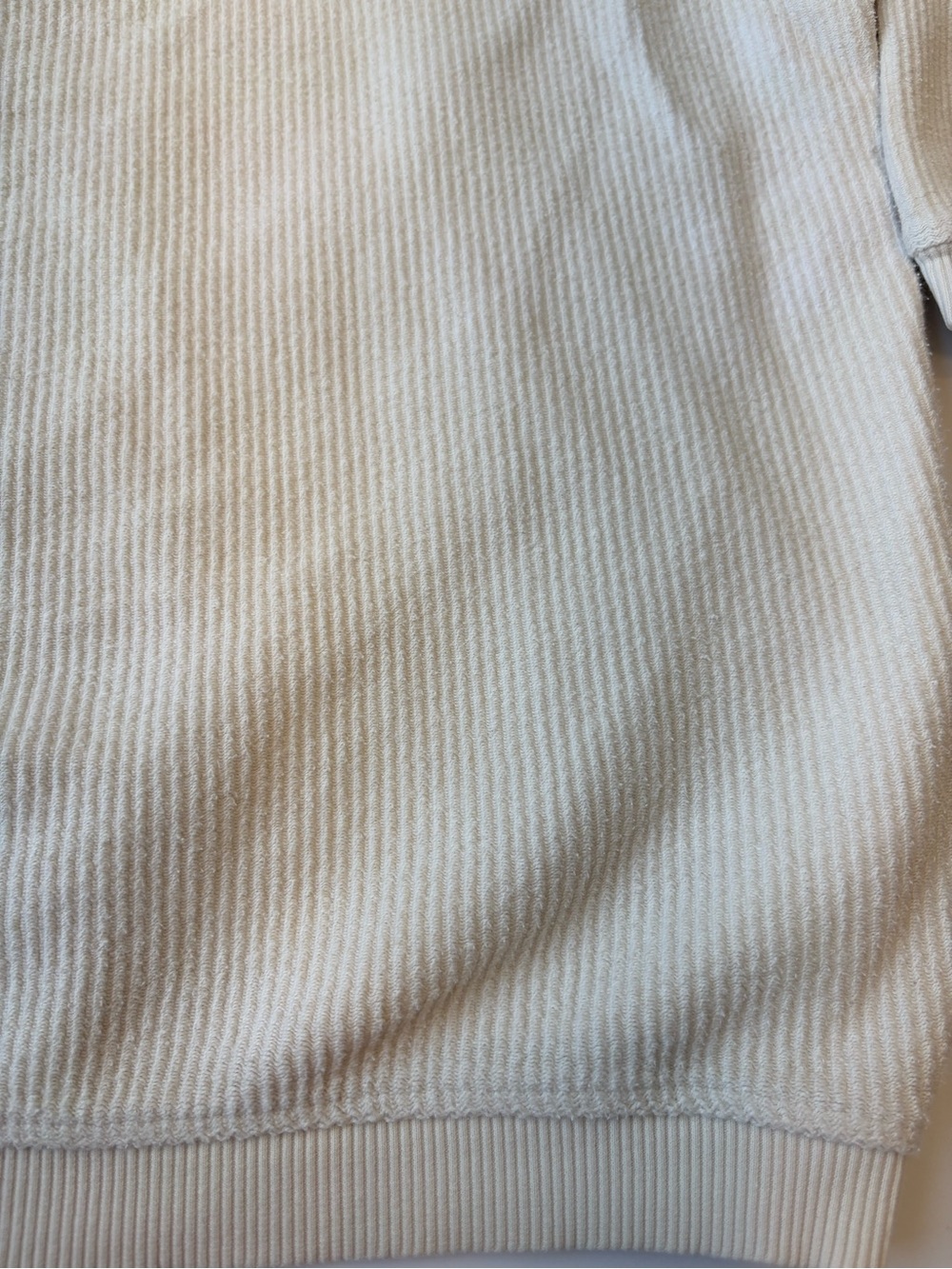 Aerie Off-White Ribbed Half-Zip Oversized Sweater Small - Picture 2 of 5